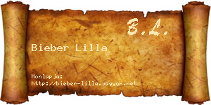 Bieber Lilla névjegykártya